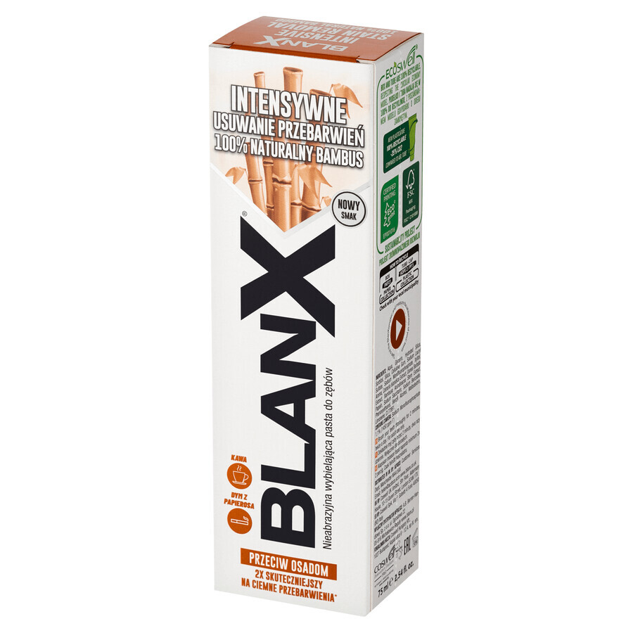 BlanX Dentifricio sbiancante anti-deposito, 75 ml