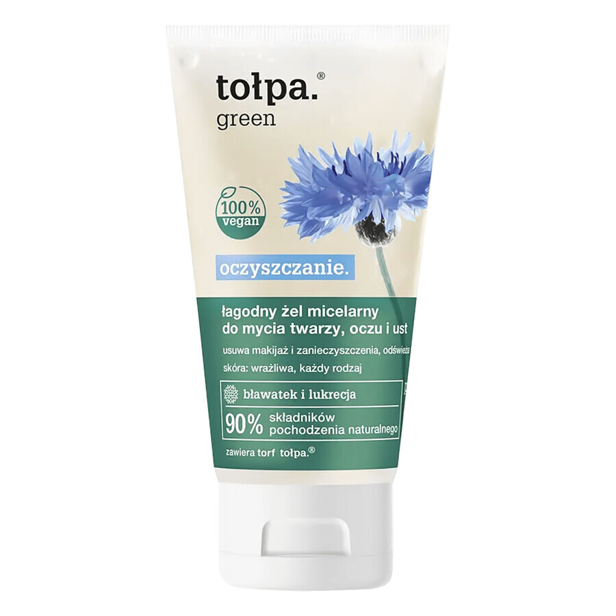 Tolpa Green, Gel micellare detergente per viso e occhi, 150 ml