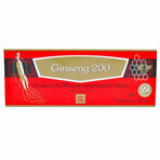 Ginseng 200, Ginseng, pappa reale e miele, 10 flaconcini da 10 ml ciascuno