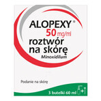 Alopexy 5 % (50 mg/ml) soluzione per applicazione cutanea, 3 x 60 ml