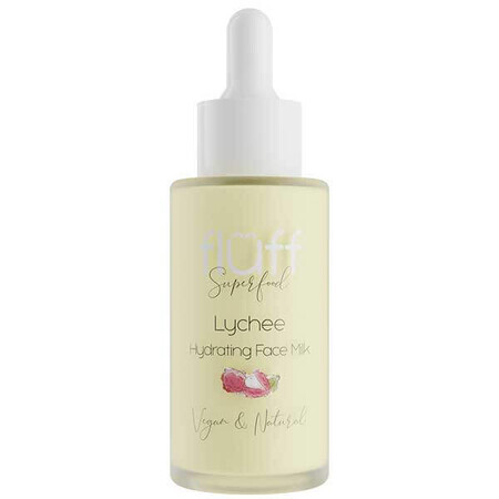 Fluff Superfood, latte idratante per il viso, litchi, 40 ml