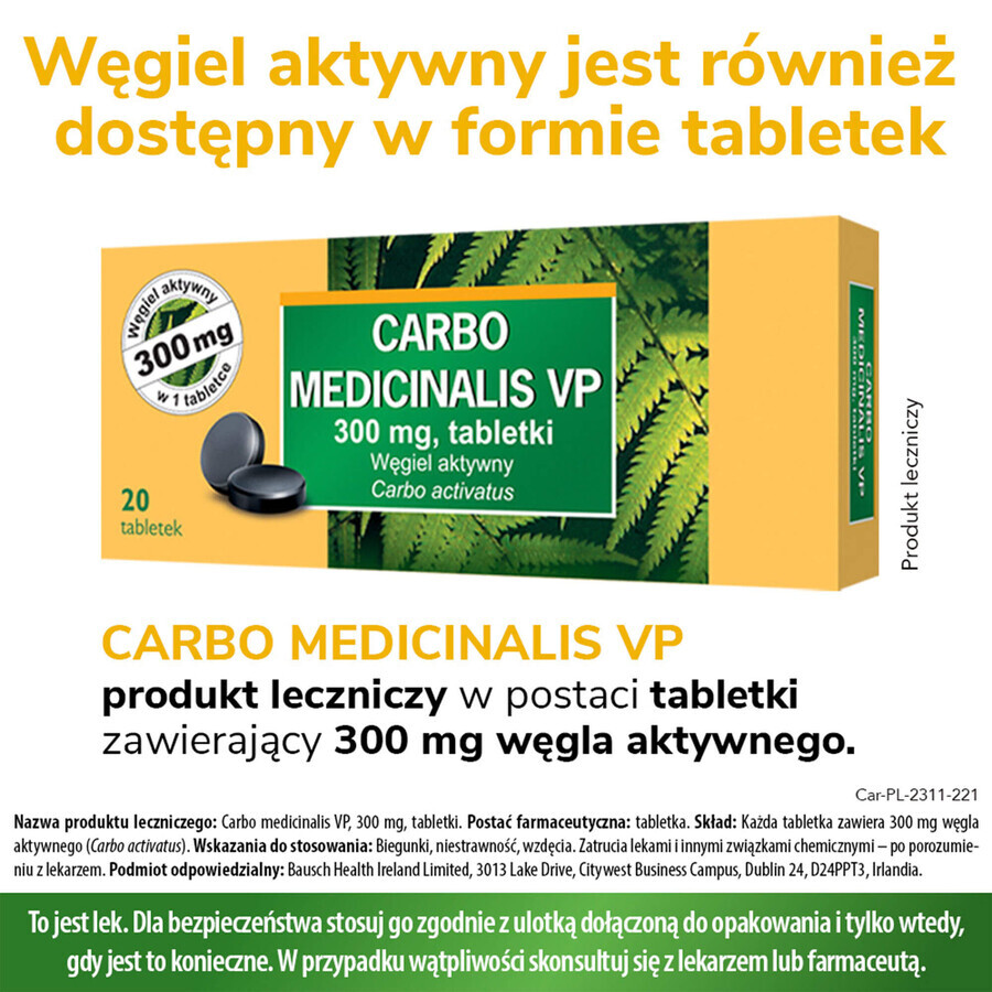 Charbon médicinal VP 200 mg, 20 gélules