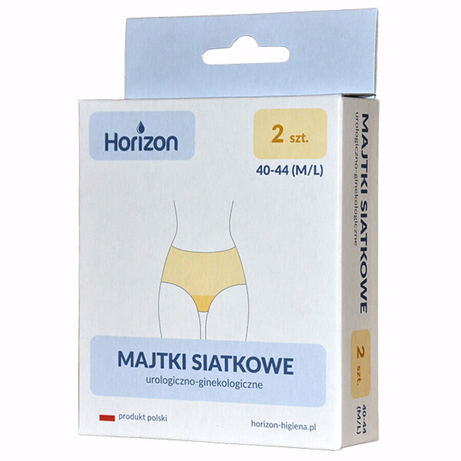 Horizon, slip a rete, urologico-ginecologico, taglia 40-42, 2 pezzi