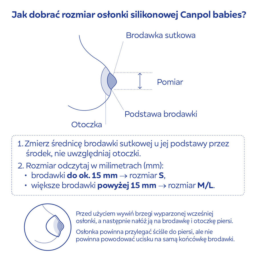 Canpol Babies EasyStart, protezioni per il seno in silicone, taglia M/L, 2 pezzi