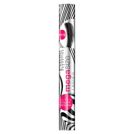 Eveline Cosmetics Mega Size Lashes, lengthening and thickening mascara, black, 10 ml