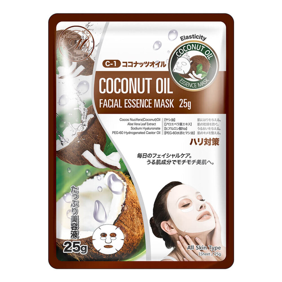 Maschera elastica all'olio di cocco naturale, 25 g, Mitomo