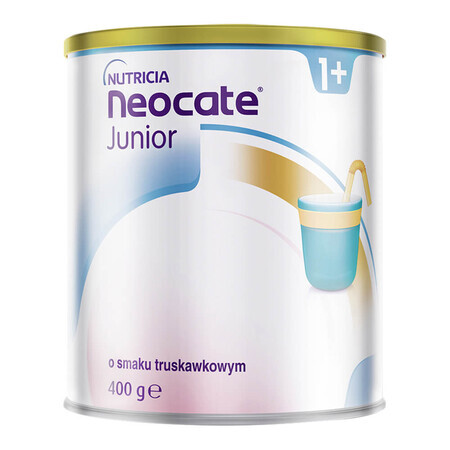 Neocate Junior, per bambini con allergia alle proteine del latte vaccino e intolleranza complessa, dopo 1 anno, gusto fragola, 400 g