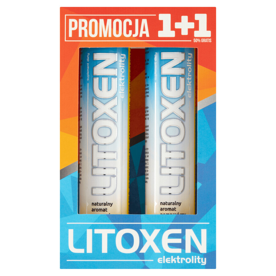 Litoxen Elektrolity, gusto arancia, 2 x 20 compresse effervescenti CONFEZIONE CONTAMINATA