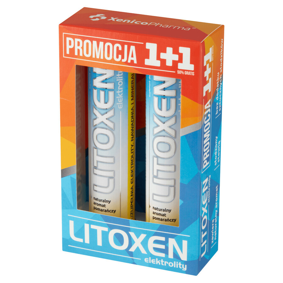 Litoxen Elektrolity, gusto arancia, 2 x 20 compresse effervescenti CONFEZIONE CONTAMINATA