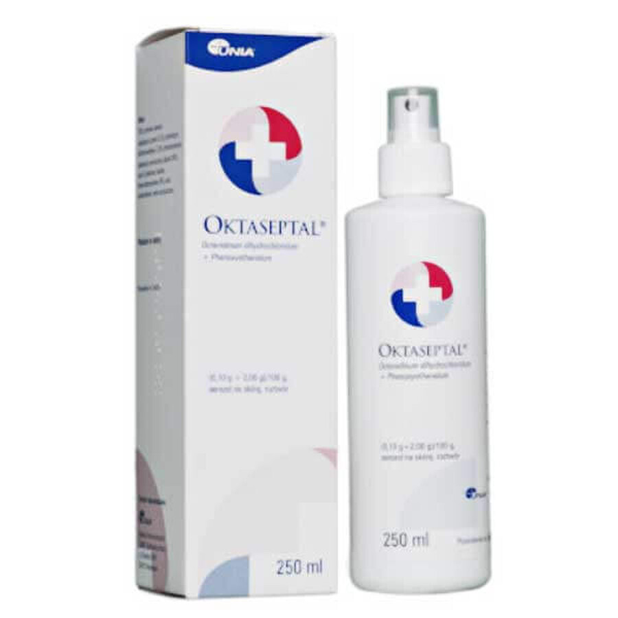 Octaseptal (0,1 g + 2 g)/ 100 g, spray cutáneo, 250 ml