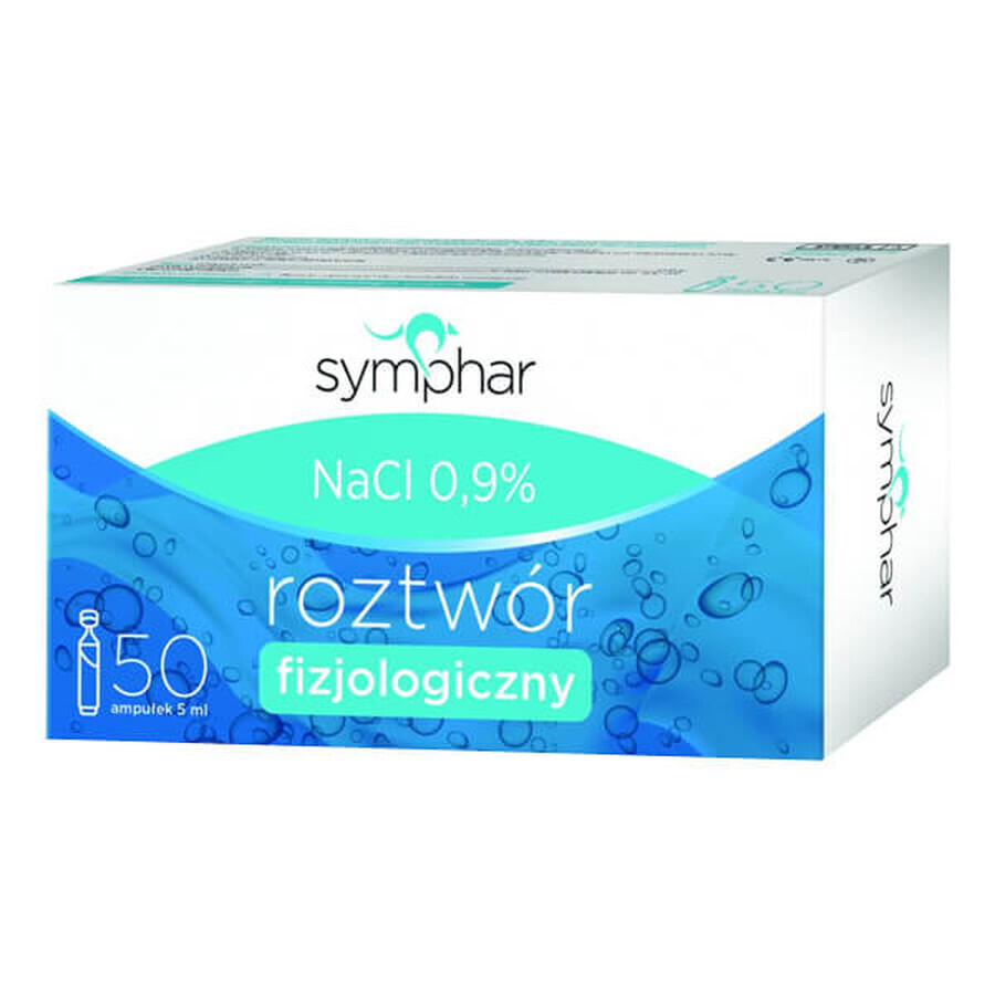 Symphar, physiological solution NaCl 0.9%, ampoules, 50 x 5 ml