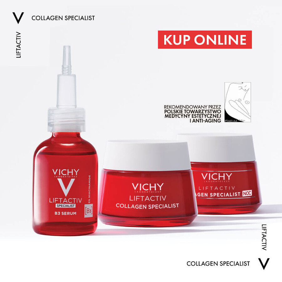 Vichy Liftactiv Collagen Specialist, crema antirughe, tutti i tipi di pelle, 50 ml