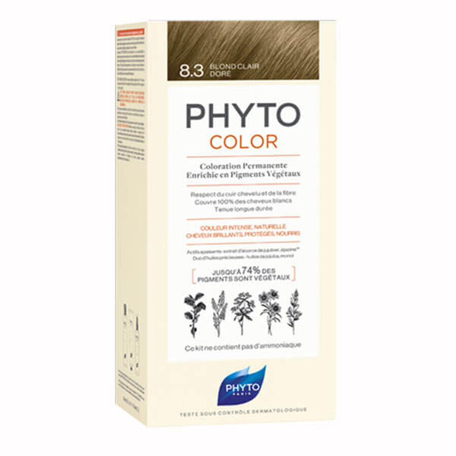 Phyto Color, tintura per capelli, 8/3 biondo chiaro dorato, 50 ml