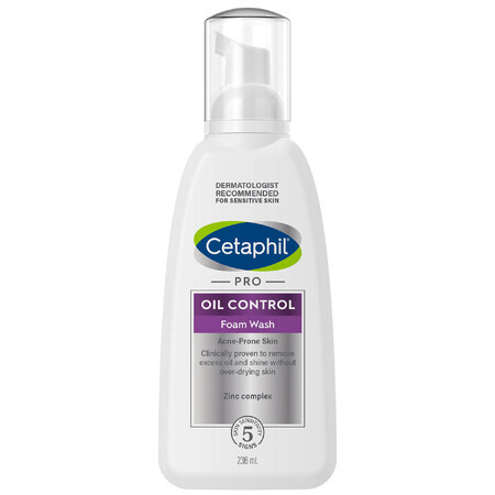 Cetaphil Pro Oil Control, gezichtsreinigingsschuim, acnegevoelige huid, 236 ml