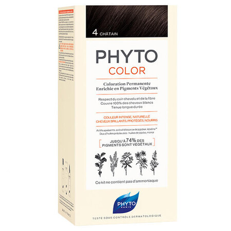 Phyto Color, vopsea de păr, 4 castan, 50 ml