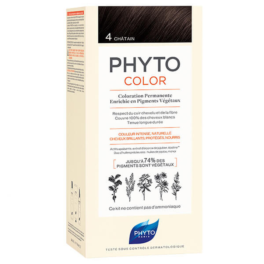 Phyto Color, vopsea de păr, 4 castan, 50 ml