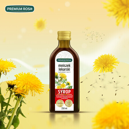 Premium Rosa Dandelion, sciroppo, 250 ml