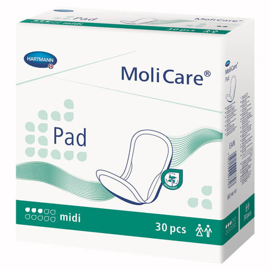 MoliCare Pad, tampone assorbente, midi, 3 gocce, 30 pezzi