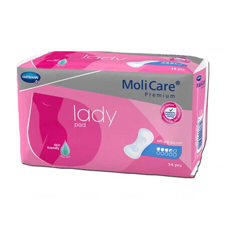 MoliCare Premium Lady Pad, assorbenti anatomici, 3,5 gocce, 14 pezzi