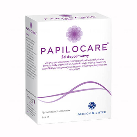 Papilocare, gel vaginal, 5 ml x 7 aplicadores