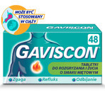 Gaviscon Tab al gusto di menta 250 mg + 133,5 mg + 80 mg, 48 compresse masticabili