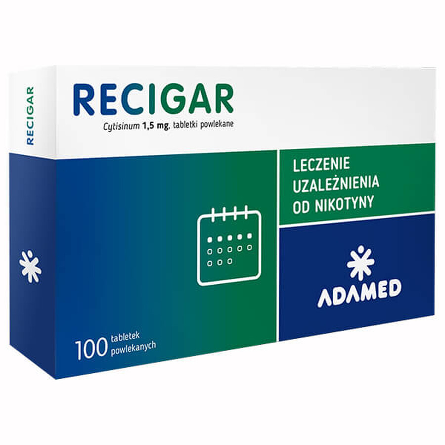 Recigar 1,5 mg, 100 compresse rivestite con film