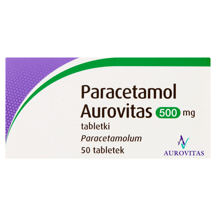 Paracetamolo Aurovitas 500 mg, 50 compresse