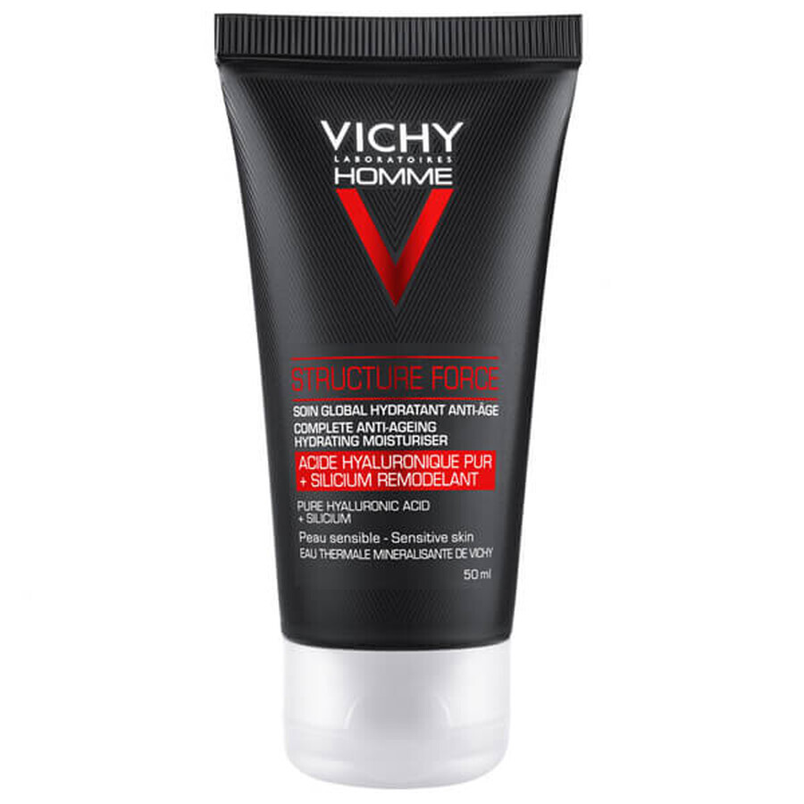 Vichy Homme Structure Force, crème visage anti-rides pour homme, 50 ml