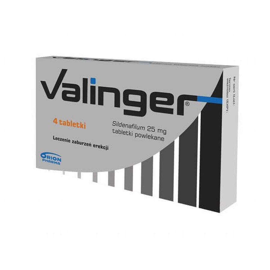 Valinger 25 mg, 4 compresse