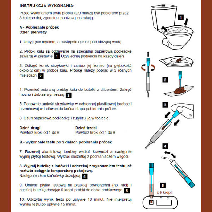 LabHome Poly-Check, test FOB per il sangue occulto fecale, 1 pezzo