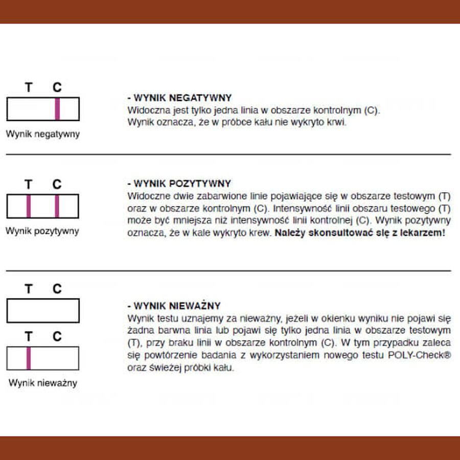 LabHome Poly-Check, test FOB per il sangue occulto fecale, 1 pezzo