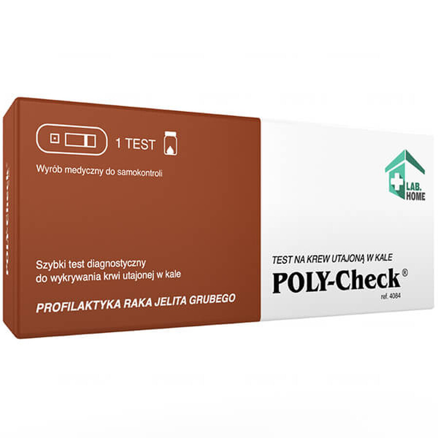 LabHome Poly-Check, test FOB per il sangue occulto fecale, 1 pezzo