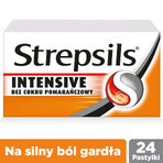 Strepsils Intensive oranges without sugar 8.75 mg, 24 hard tablets