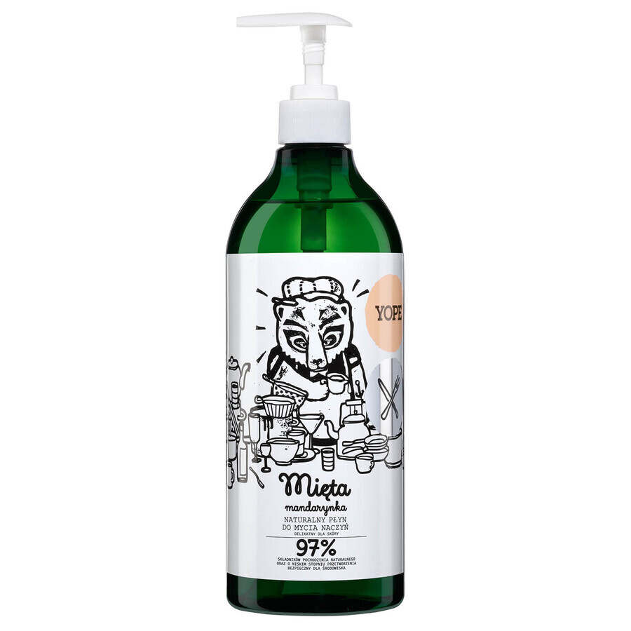 Yope Menta e Mandarino, detersivo naturale per piatti, 750 ml