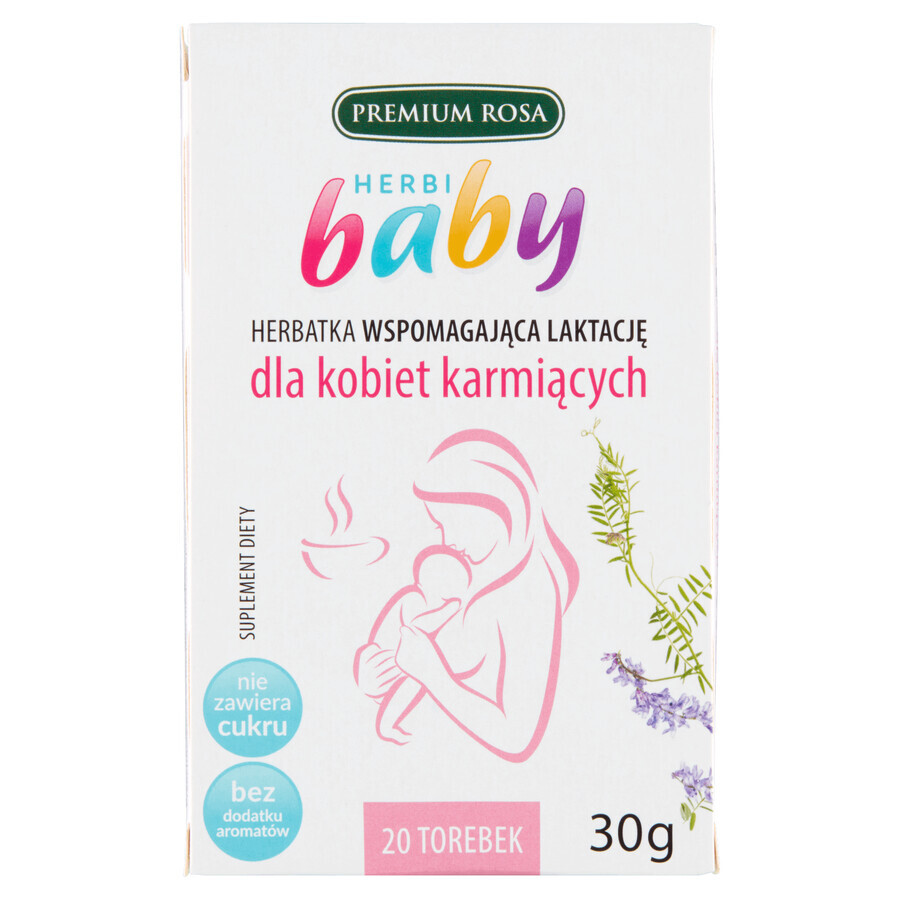 Premium Rosa Herbi Baby, thee ter ondersteuning van borstvoeding, 20 builtjes