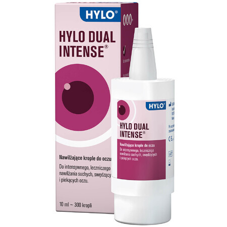 Hylo Dual Intense, collirio idratante con ectoina, senza conservanti, 10 ml