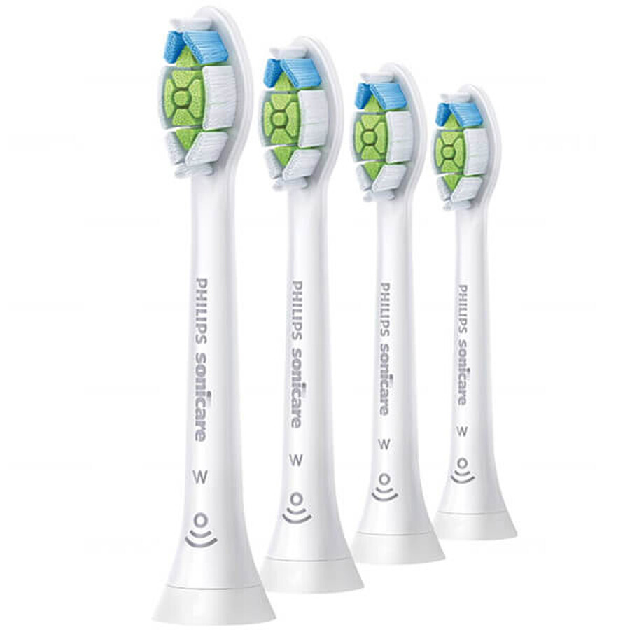 Philips, punte di ricambio per lo spazzolino sonico Sonicare W2 Optimal White, HX6064/10, bianco, 4 pezzi