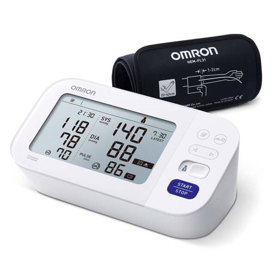 Omron M-6 Comfort HEM-7360-E, misuratore automatico della pressione arteriosa nella parte superiore del braccio