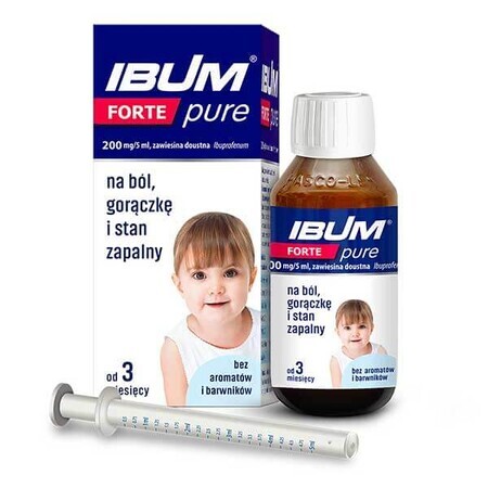 Ibum Forte Pure 200 mg/ 5 ml, orale suspensie voor kinderen vanaf 3 maanden, 100 g