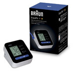 Braun ExactFit 1 BUA5000 Automatic Upper Arm Blood Pressure Monitor with 22-42cm Cuff, Black and White