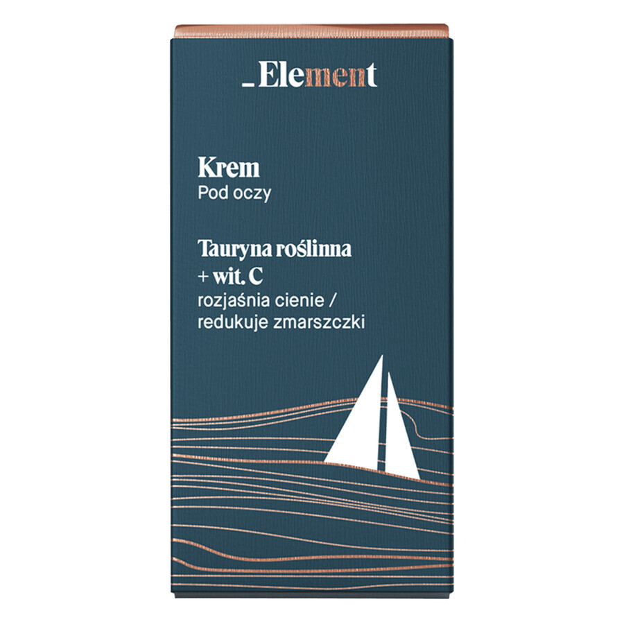 Element Men, crema contorno occhi schiarente, taurina vegetale + vitamina C, 30 ml