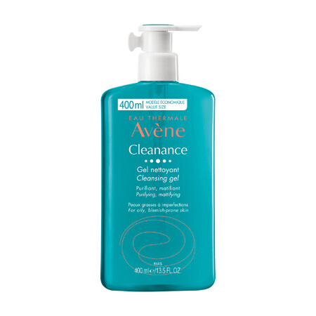 Avene Cleanance, gel detergente per viso e corpo, pelle grassa e tendente alle imperfezioni, 400 ml