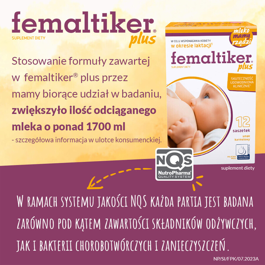 Femaltiker Plus, gusto caramello, 12 bustine, NutroPharma