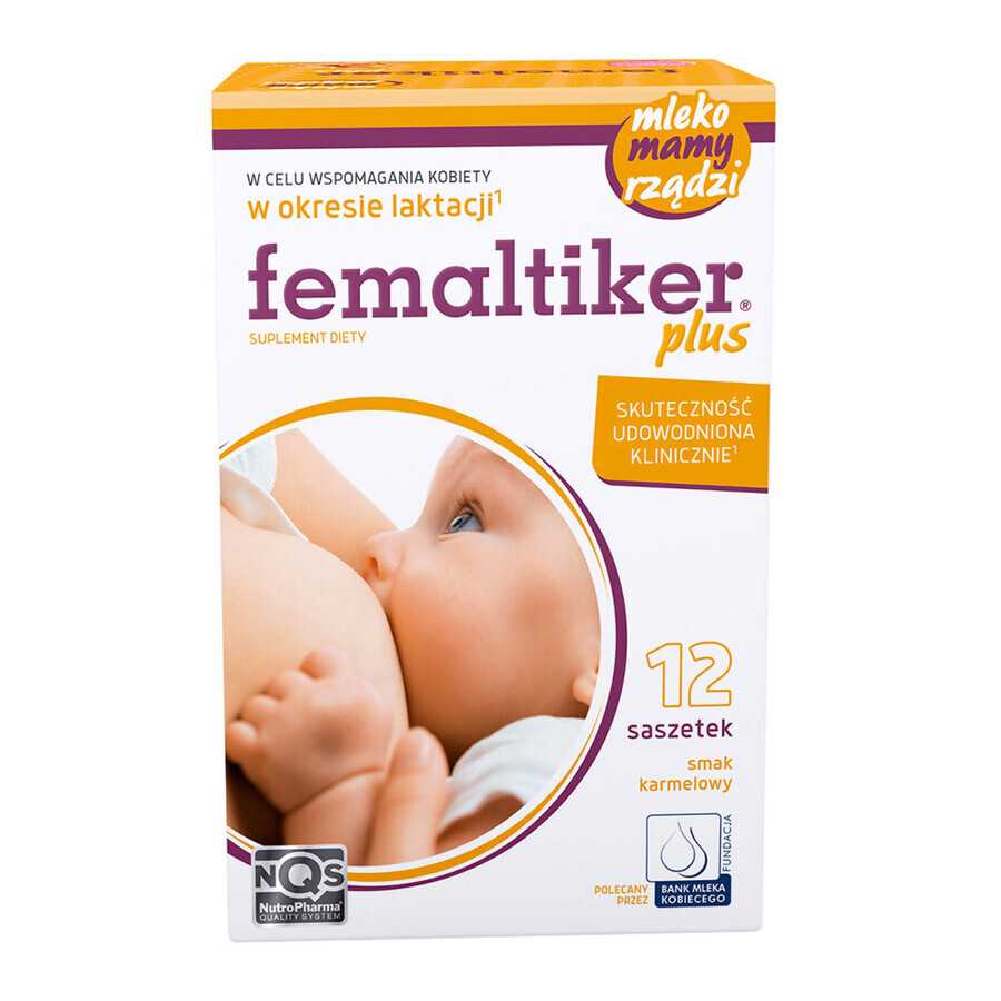 Femaltiker Plus, gusto caramello, 12 bustine, NutroPharma