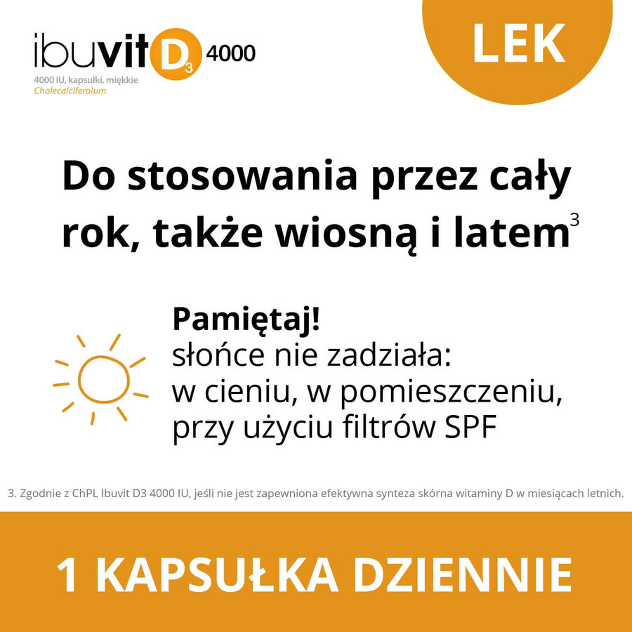 Ibuvit D3 4000 UI, 30 cápsulas