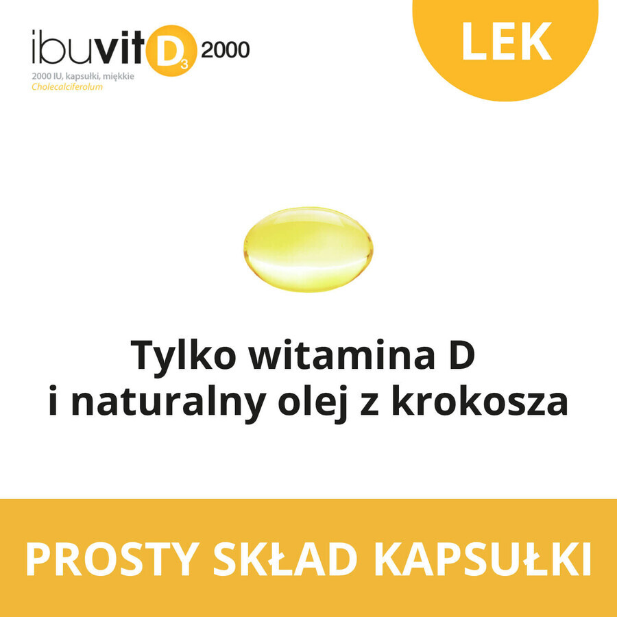 Ibuvit D3 2000 UI, 60 cápsulas