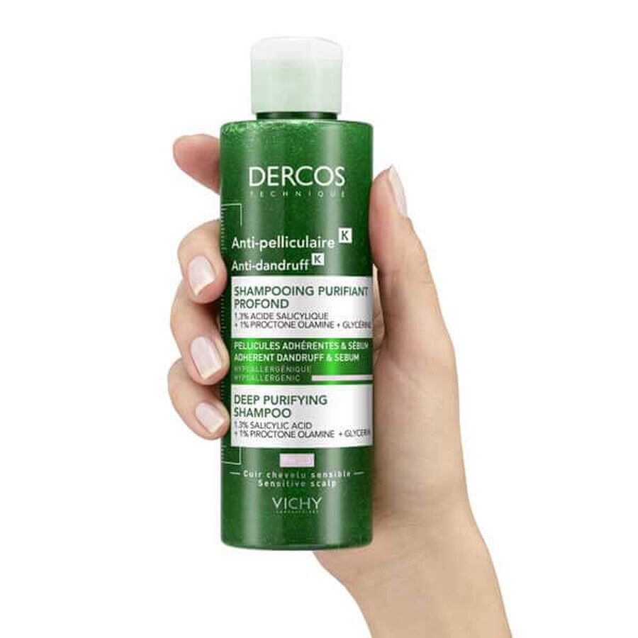 Vichy Dercos Antiforfora K, shampoo antiforfora, pulizia profonda, 250 ml