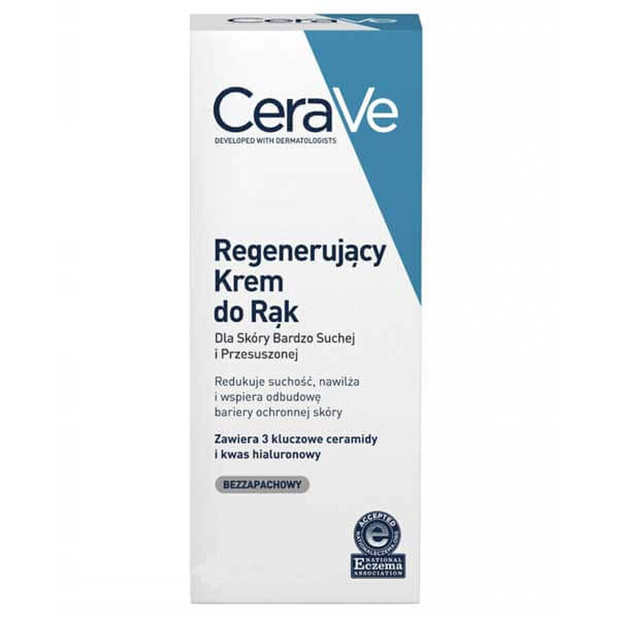 CeraVe, crema mani rigenerante, pelle molto secca e disidratata, 100 ml