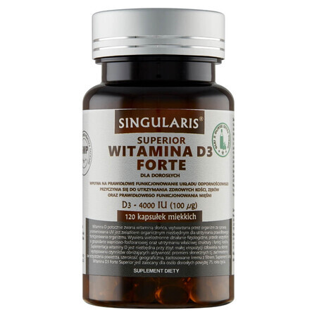 Singularis Superior Vitamin D3 Forte 4000 IU, 120 soft capsules