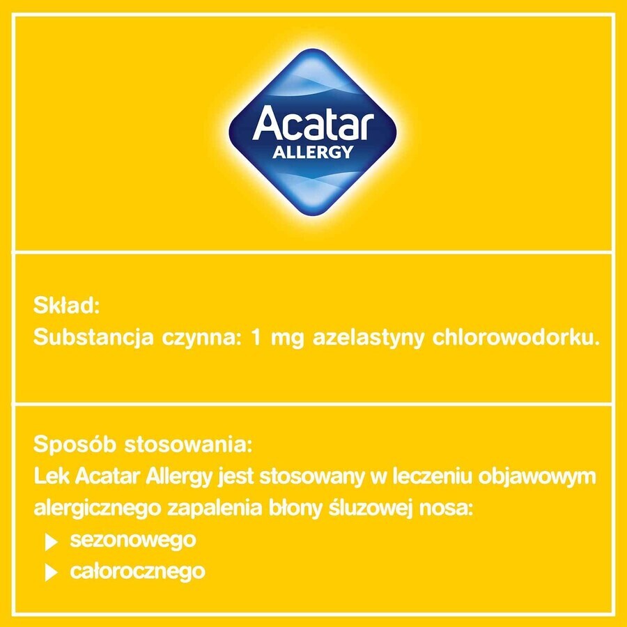 Acatar Alergia 1 mg/ml, spray nasal, solución, 10 ml